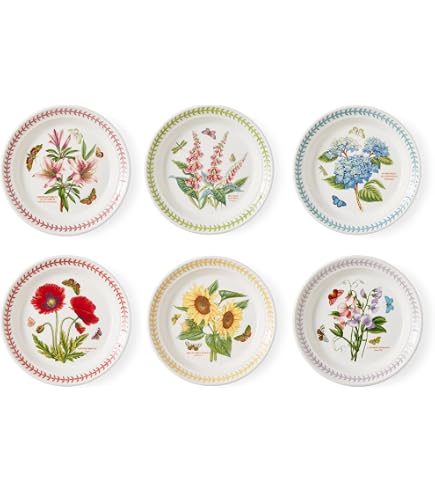 Amazon.co.jp: Portmeirion Botanic Garden Salad Plates, Set of 6